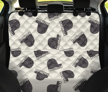 Piano Pattern Print Design 04 Rear Dog Car Seat Cover Hammock