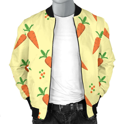 Carrot Pattern Print Design 04 Men Bomber Jacket