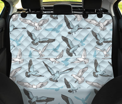 Pigeon Pattern Print Design 03 Rear Dog Car Seat Cover Hammock