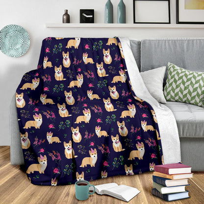 Pembroke Welsh Corgis Pattern Print Design A06 Premium Blanket