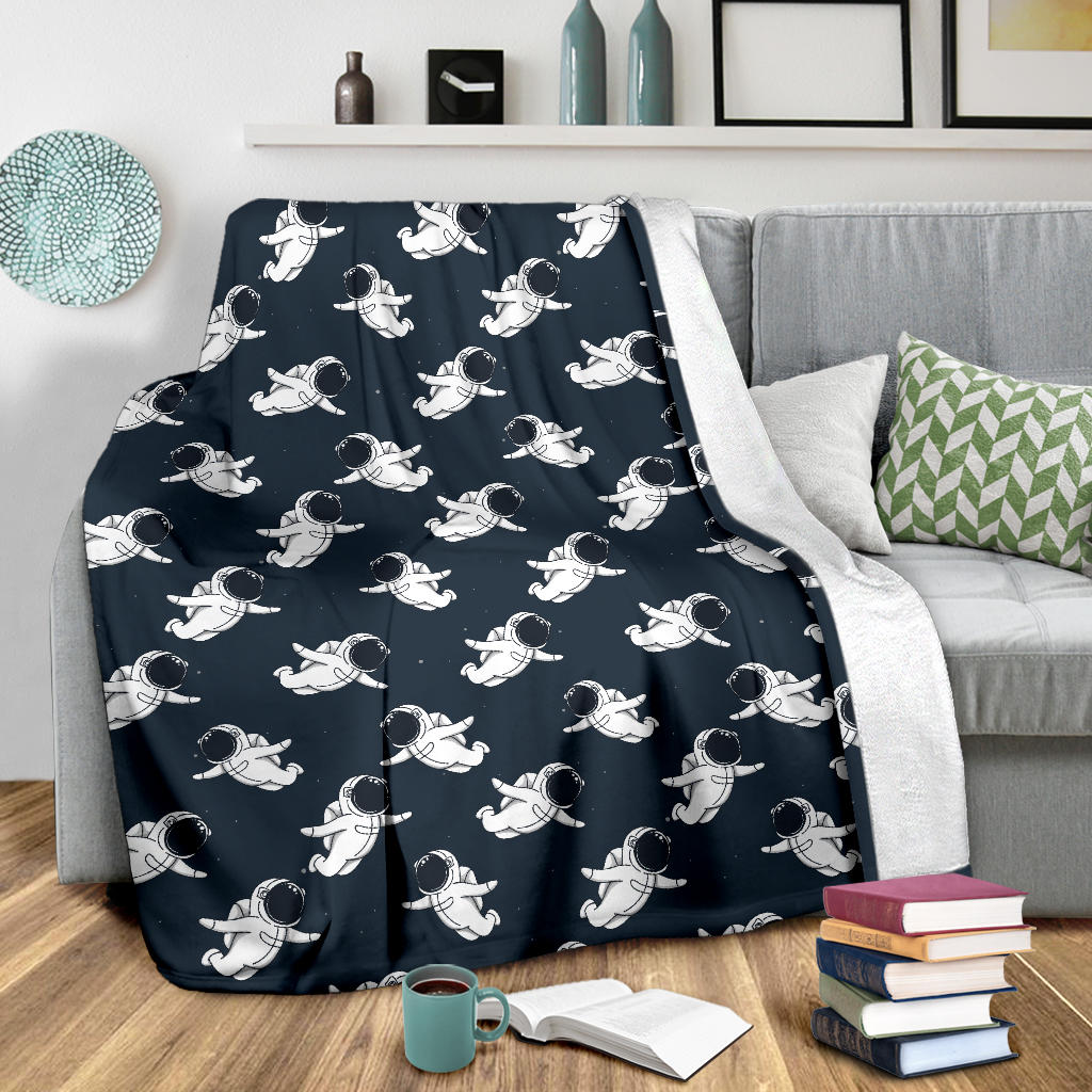 Astronaut Pattern Print Design 02 Premium Blanket