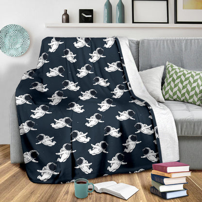 Astronaut Pattern Print Design 02 Premium Blanket
