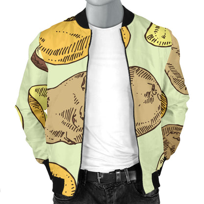 Potato Pattern Print Design A03 Men Bomber Jacket