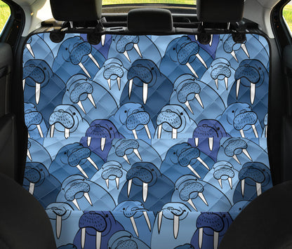 Walrus Pattern Print Design 01 Rear Dog Car Seat Cover Hammock