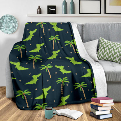 Alligator Pattern Print Design 02 Premium Blanket