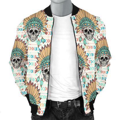 Boho Pattern Print Design 04 Men Bomber Jacket