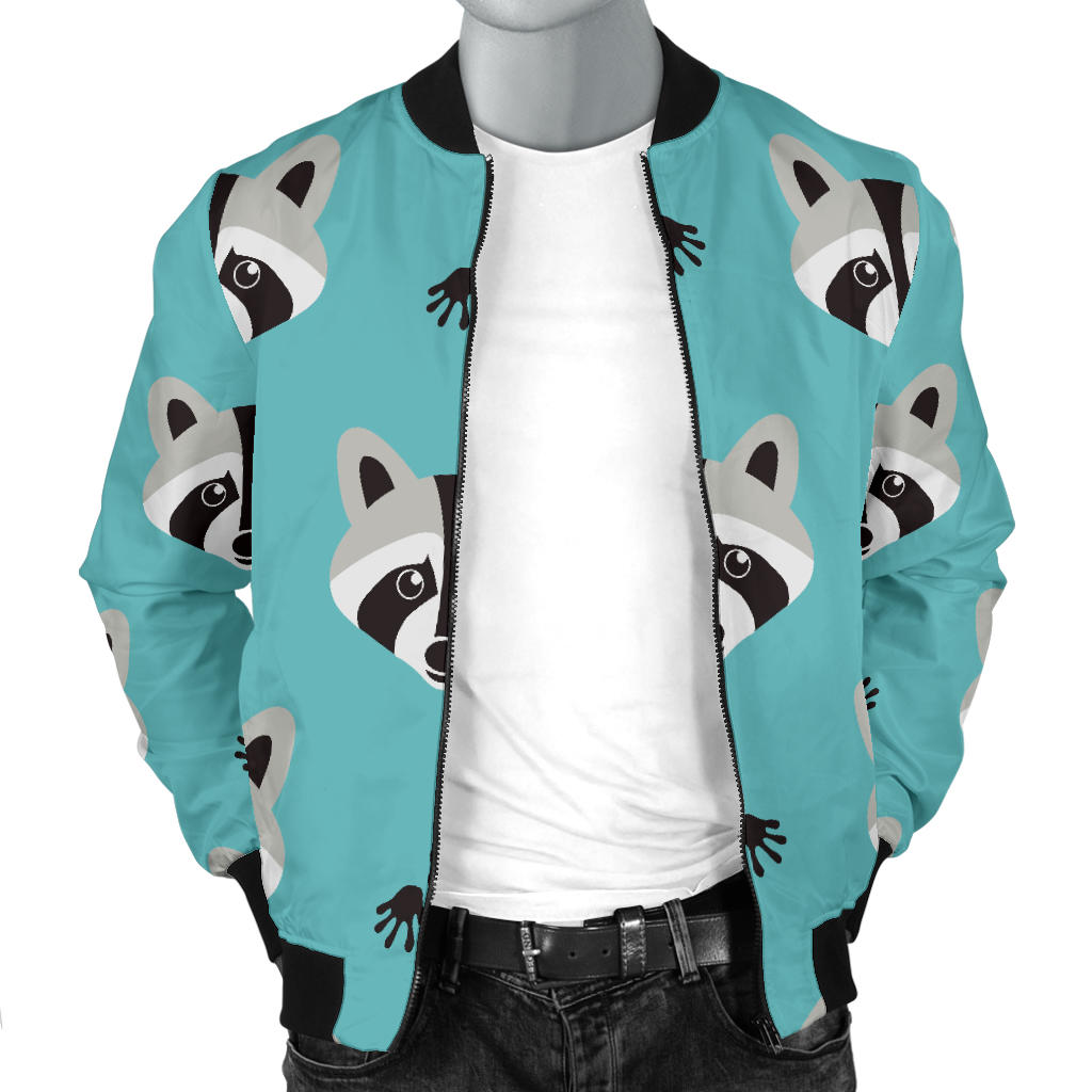 Raccoon Pattern Print Design A01 Men Bomber Jacket