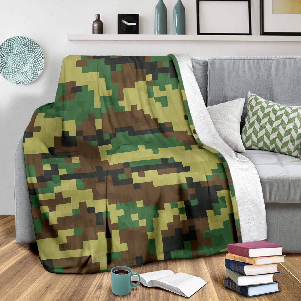 ACU Army Digital Pattern Print Design 02 Premium Blanket
