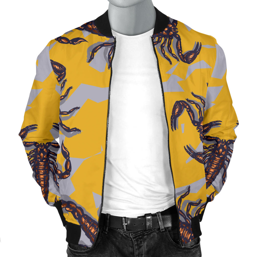 Scorpion Pattern Print Design 01 Men Bomber Jacket