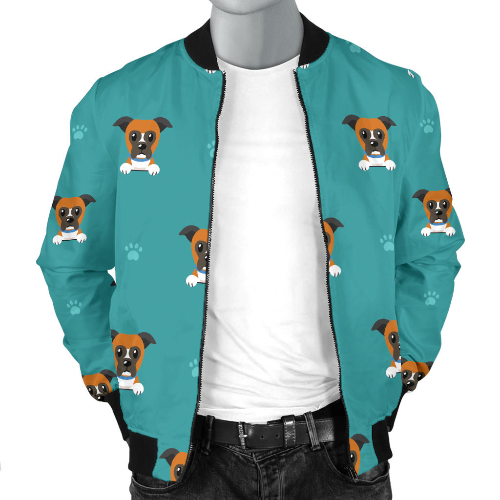 Boxers Pattern Print Design 03 Men Bomber Jacket