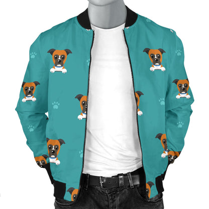 Boxers Pattern Print Design 03 Men Bomber Jacket