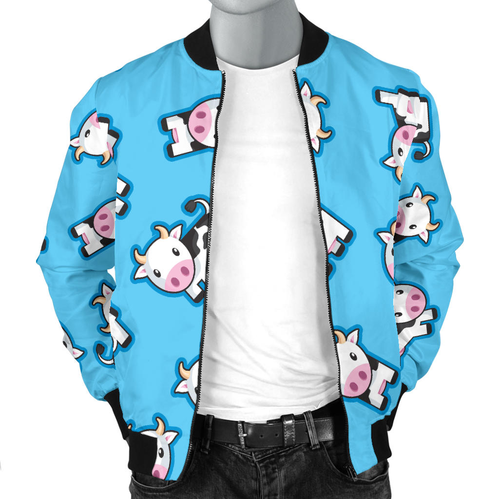 Cow Pattern Print Design 01 Men Bomber Jacket