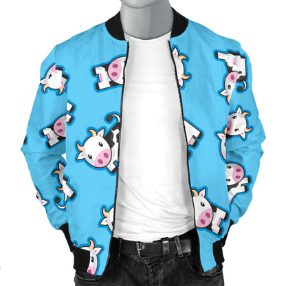 Cow Pattern Print Design 01 Men Bomber Jacket