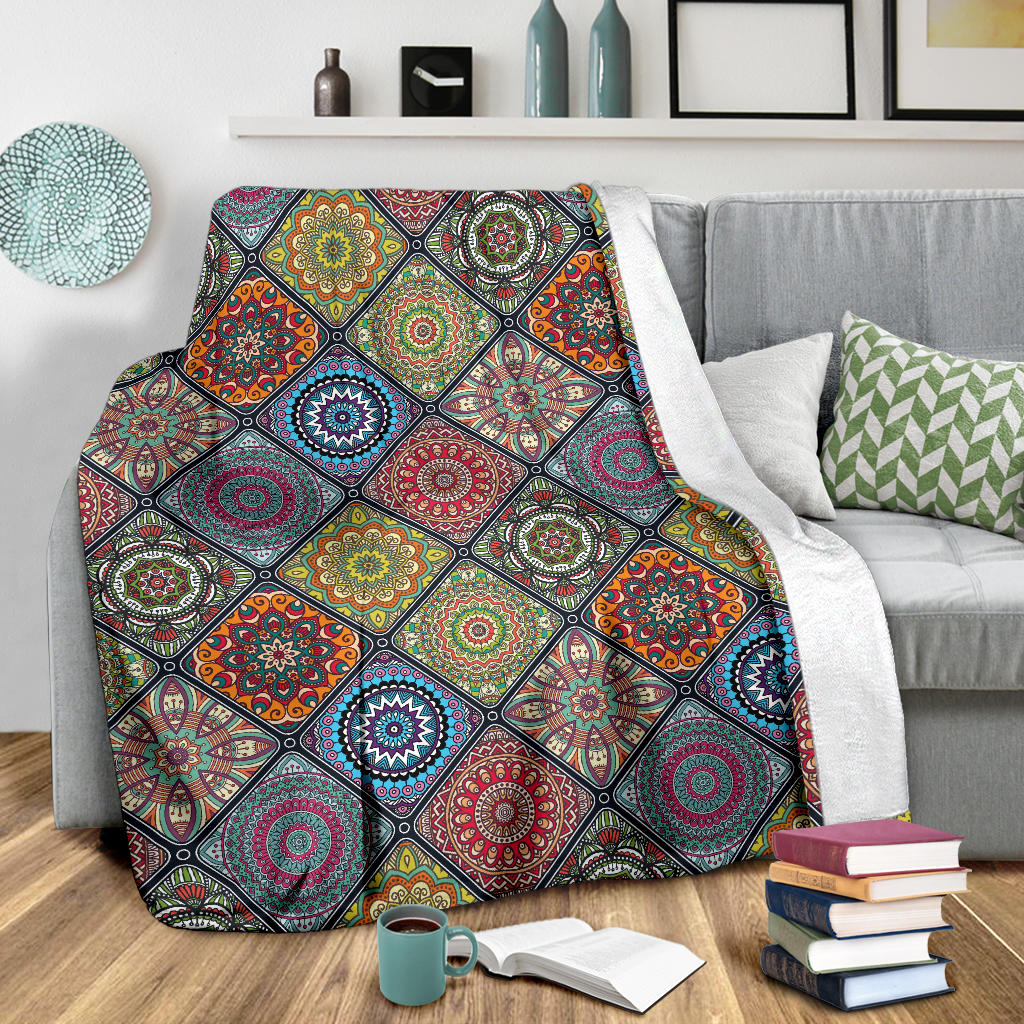 Bohemian Pattern Print Design 05 Premium Blanket