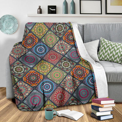 Bohemian Pattern Print Design 05 Premium Blanket