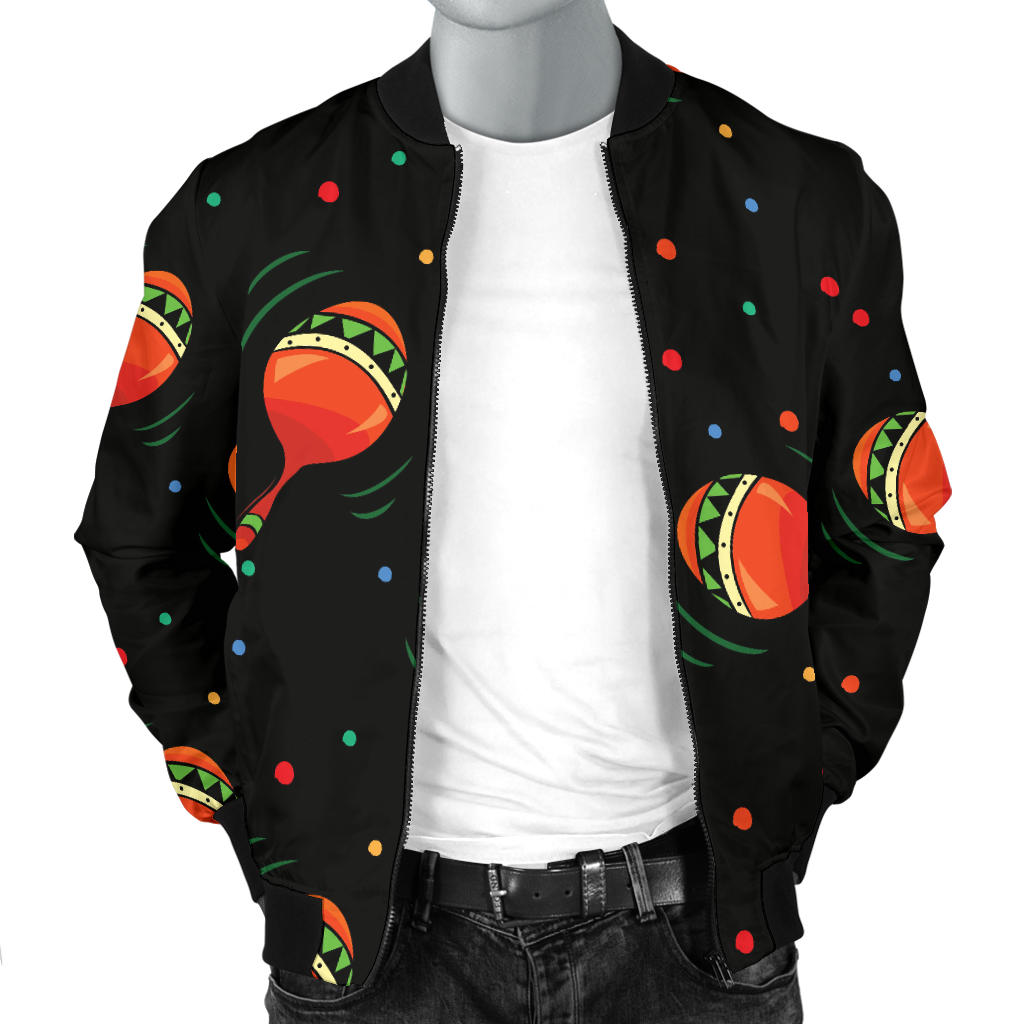 Maracas Pattern Print Design 03 Men Bomber Jacket