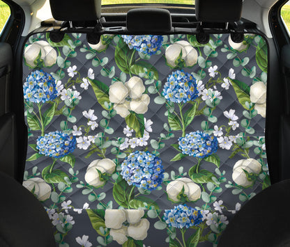 Hydrangea Pattern Print Design 02 Rear Dog Car Seat Cover Hammock