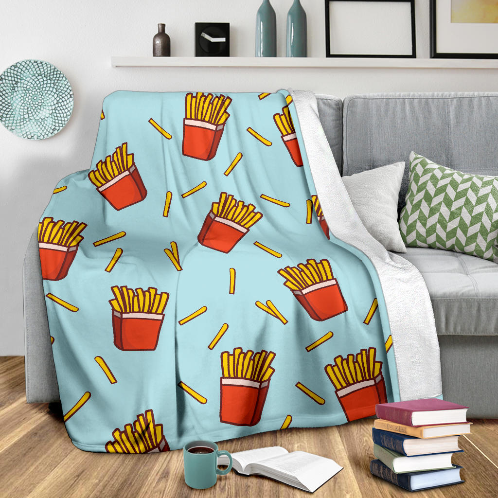 French Fried Pattern Print Design 02 Premium Blanket