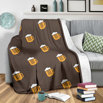 Beer Pattern Print Design 01 Premium Blanket