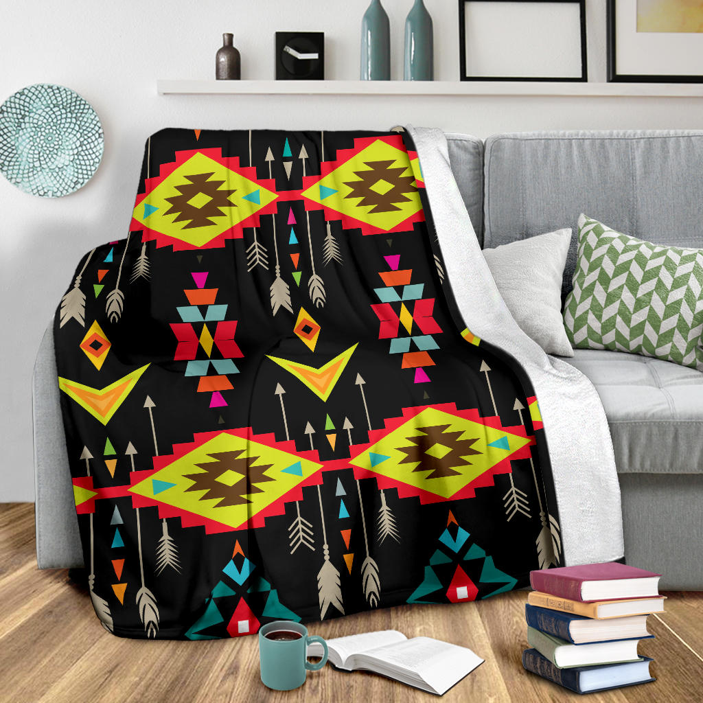 Native Pattern Print Design A05 Premium Blanket