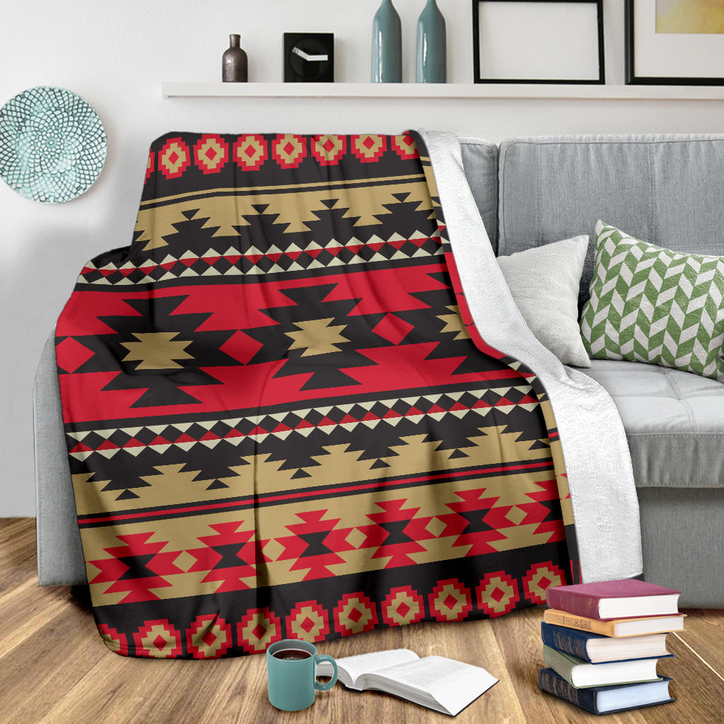Navajo Pattern Print Design A04 Premium Blanket