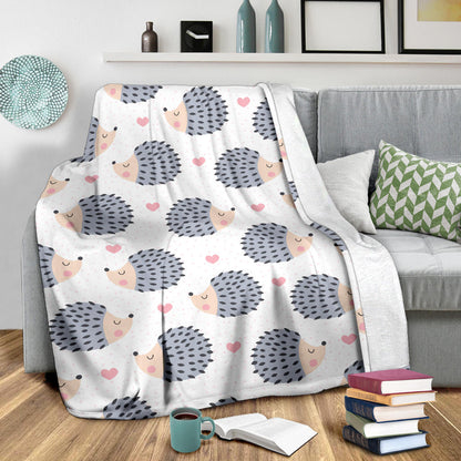 Hedgehog Baby Pattern Print Design 03 Premium Blanket