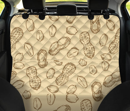 Peanut Pattern Print Design A02 Rear Dog Car Seat Cover Hammock