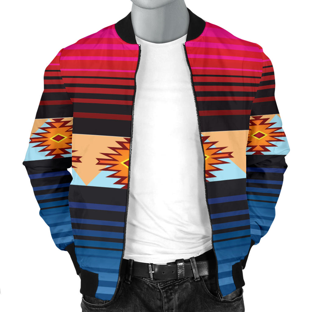 Mexican Pattern Print Design 03 Men Bomber Jacket