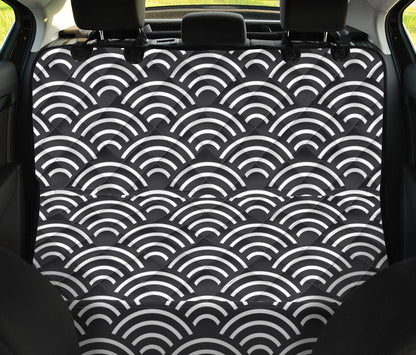 Scales Black White Pattern Print Design 03 Rear Dog Car Seat Cover Hammock