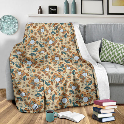 Camera Pattern Print Design 05 Premium Blanket