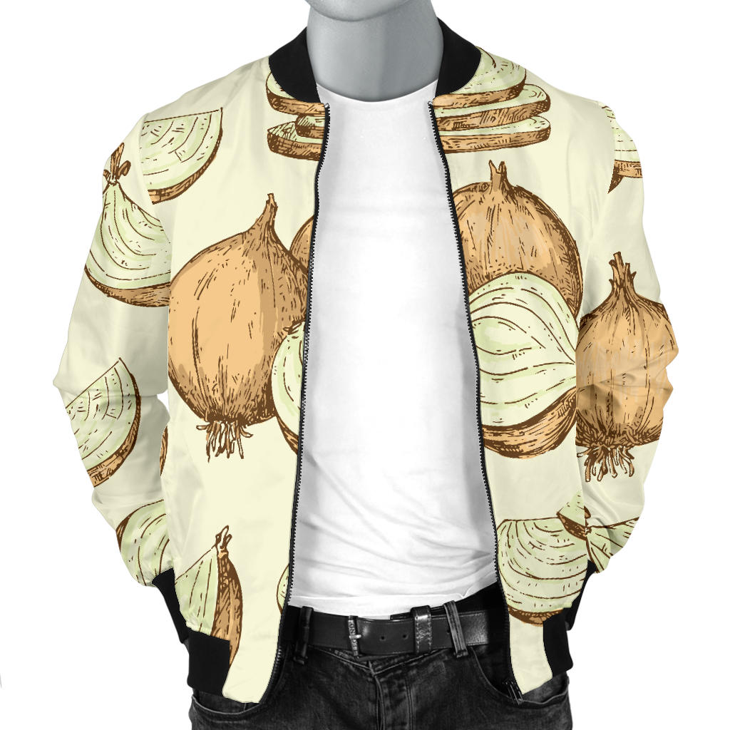 Onion Pattern Print Design A02 Men Bomber Jacket