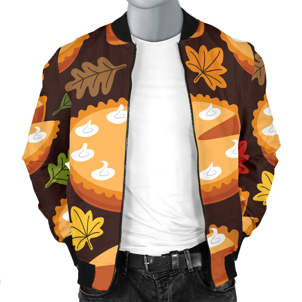 Pie Pattern Print Design A03 Men Bomber Jacket