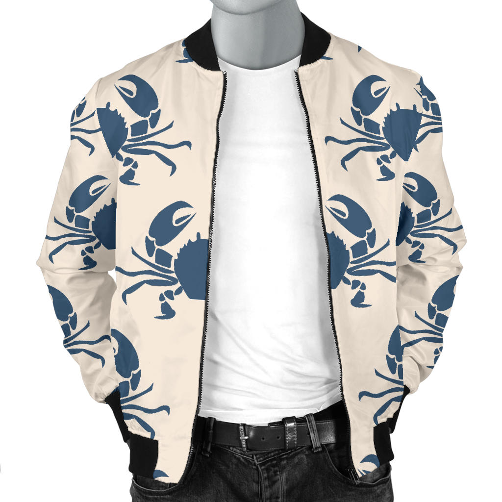 Crab Pattern Print Design 02 Men Bomber Jacket