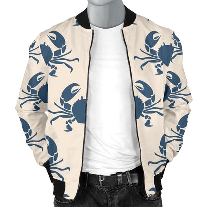 Crab Pattern Print Design 02 Men Bomber Jacket