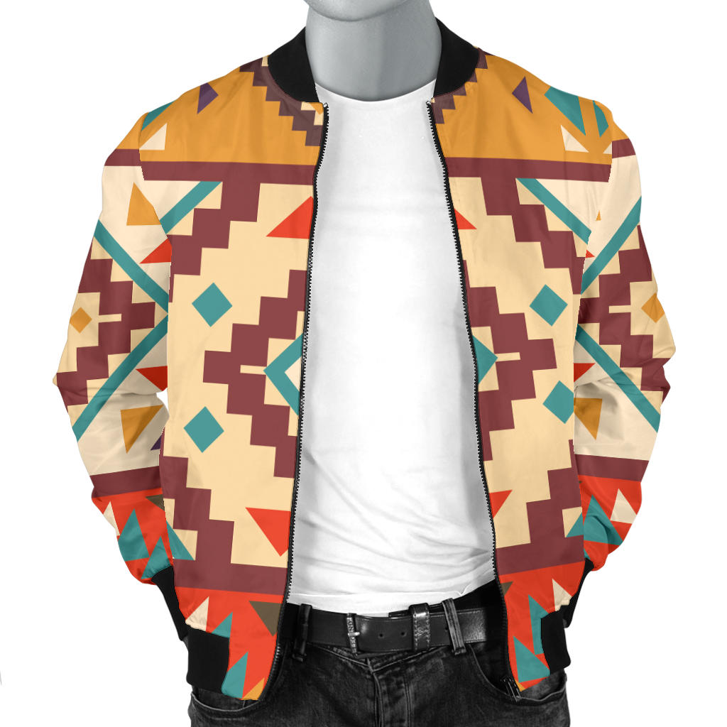 Navajo Pattern Print Design A01 Men Bomber Jacket