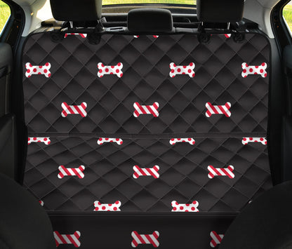 Dog Bone Pattern Print Design 04 Rear Dog Car Seat Cover Hammock