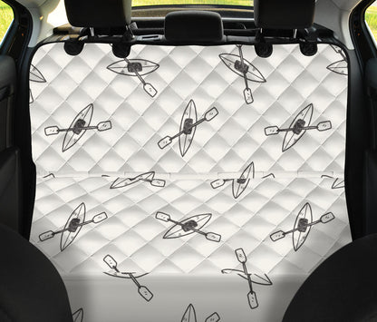 Kayak Pattern Print Design 01 Rear Dog Car Seat Cover Hammock