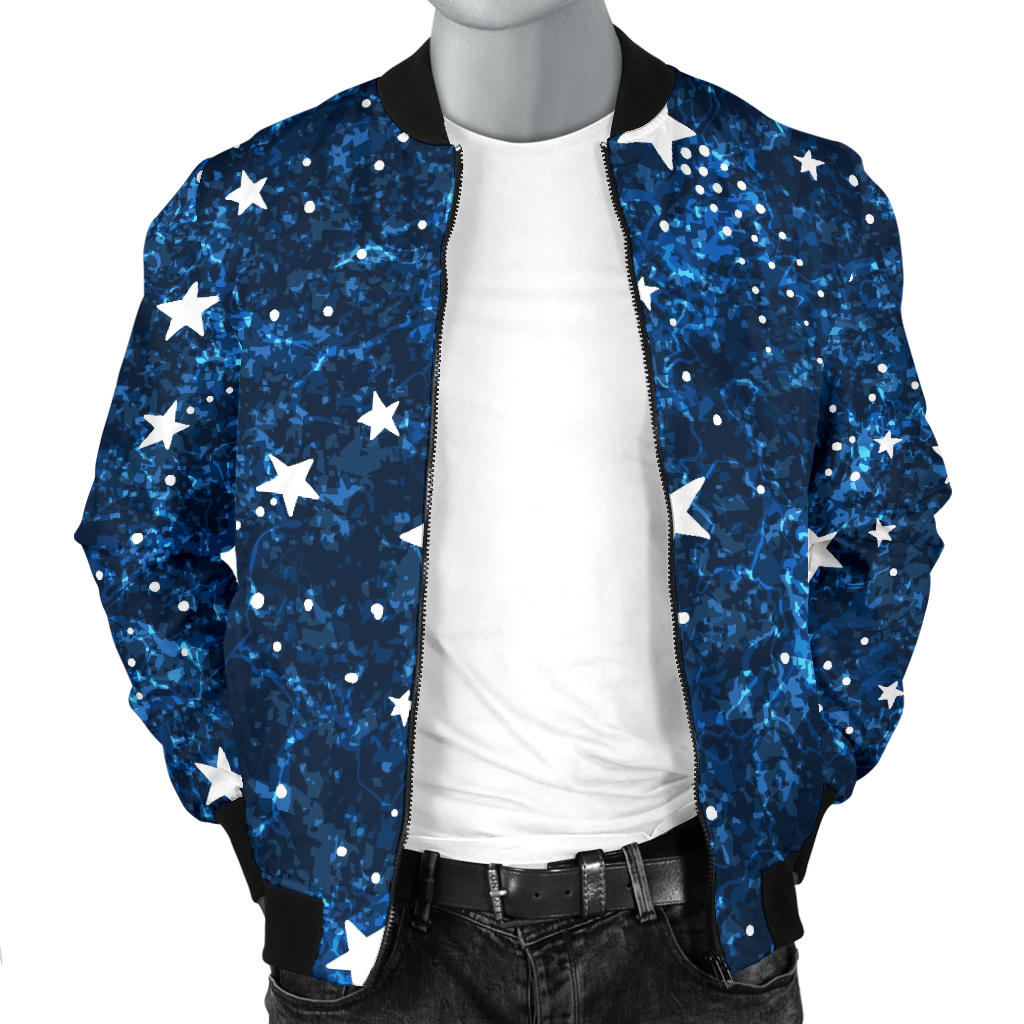 Cosmic Pattern Print Design 05 Men Bomber Jacket