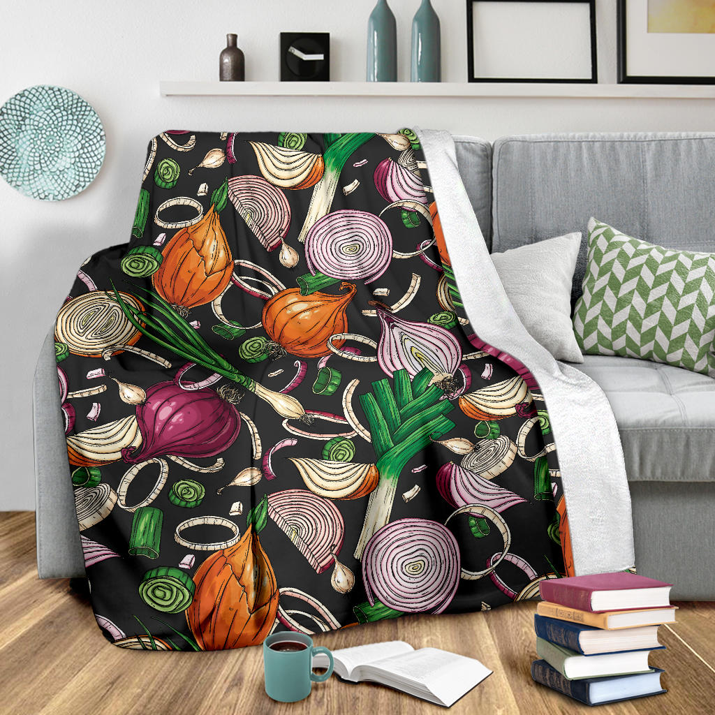 Onion Pattern Print Design A03 Premium Blanket