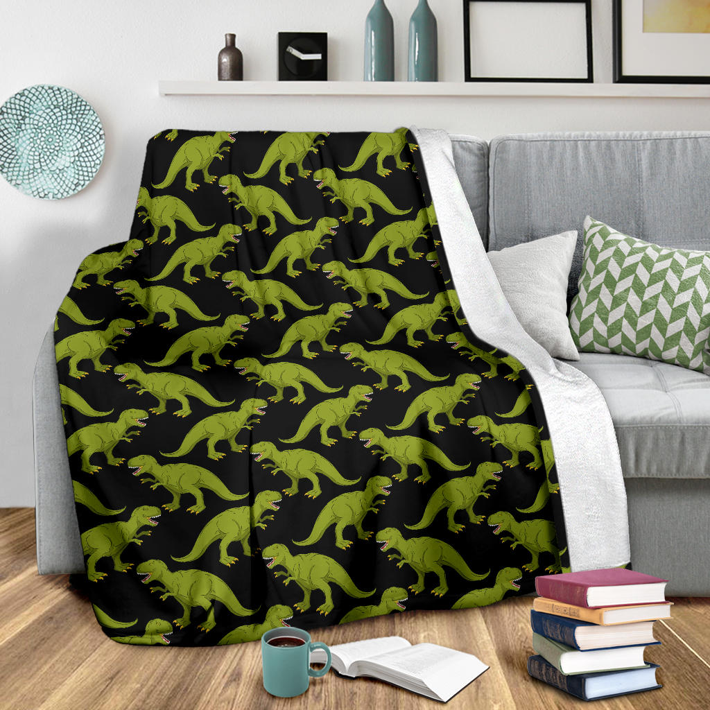 T Rex Pattern Print Design A02 Premium Blanket