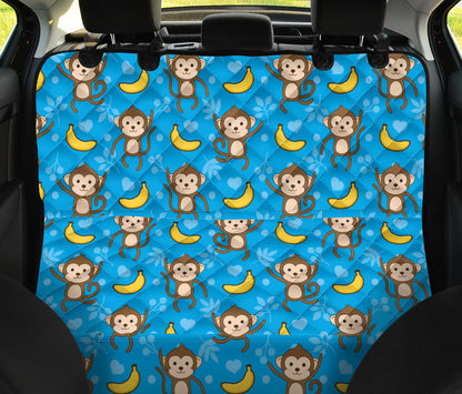 Monkey Pattern Print Design 05 Rear Dog Car Seat Cover Hammock