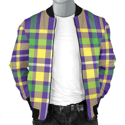 Mardi Gras Pattern Print Design 010 Men Bomber Jacket