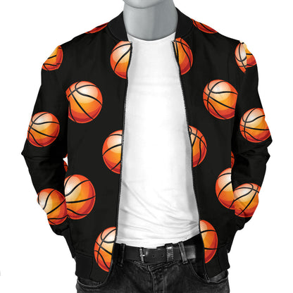 Basketball Pattern Print Design 01 Men Bomber Jacket