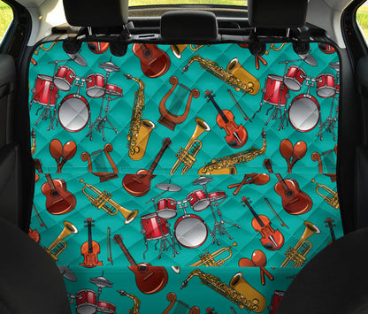 Drum Set Pattern Print Design 01 Rear Dog Car Seat Cover Hammock