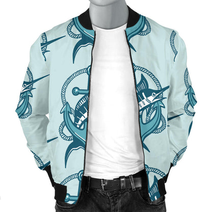Swordfish Pattern Print Design 03 Men Bomber Jacket