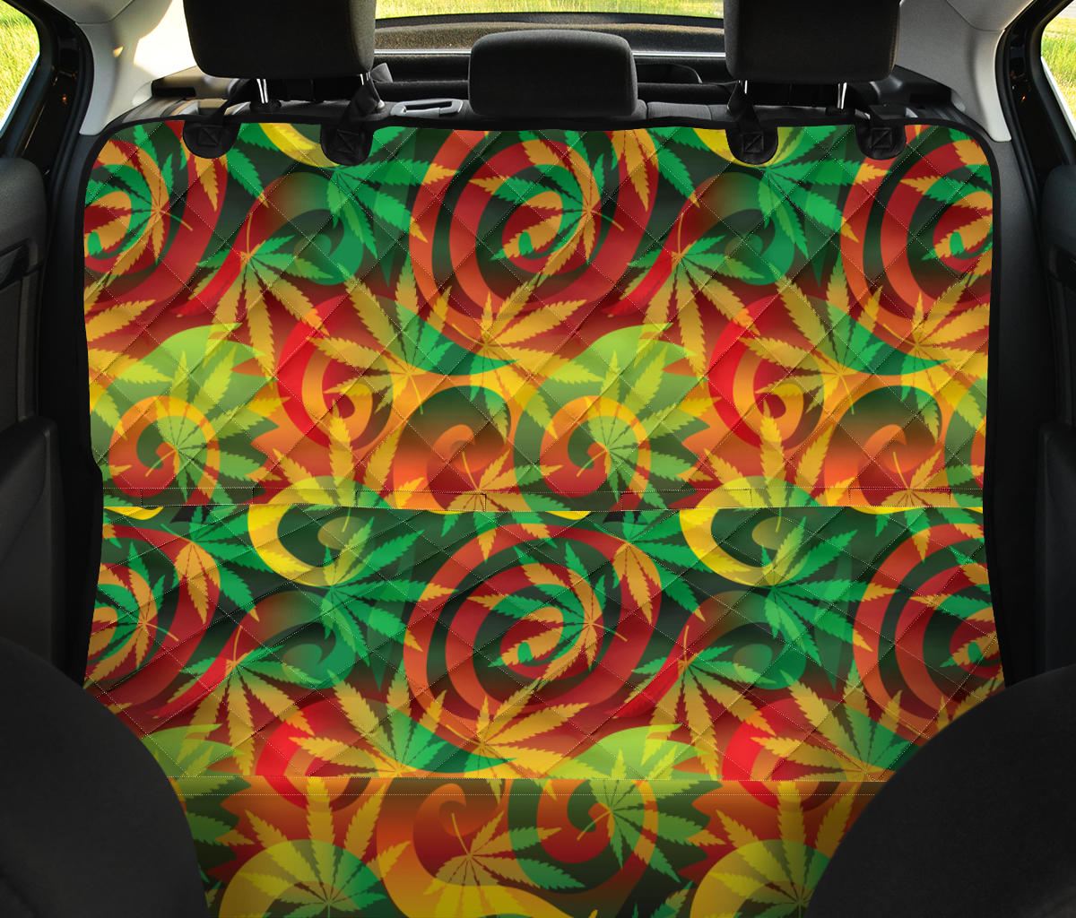 Rastafarian Pattern Print Design A01 Rear Dog Car Seat Cover Hammock