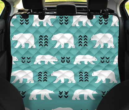 Polar Bear Pattern Print Design A05 Rear Dog Car Seat Cover Hammock