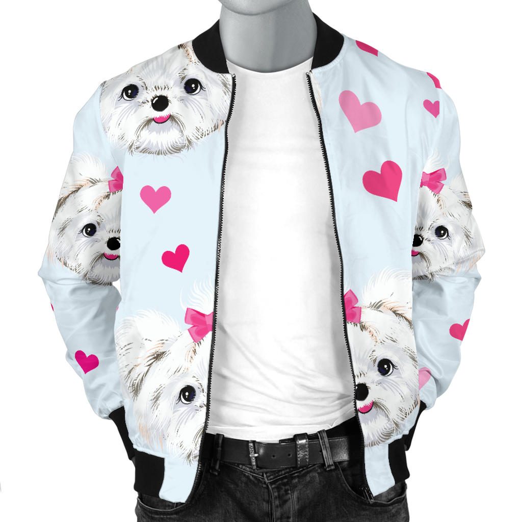 Maltese Pattern Print Design 03 Men Bomber Jacket