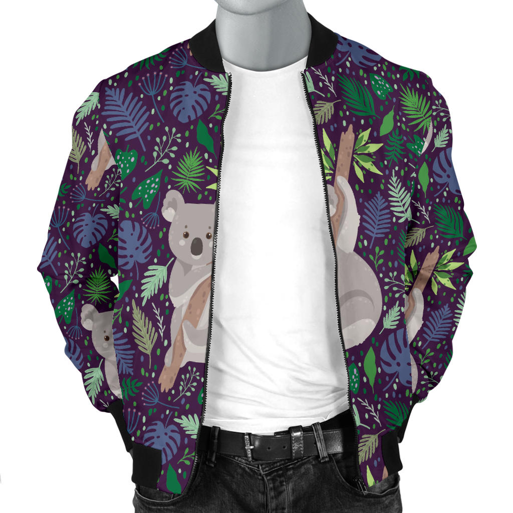 Koala Pattern Print Design 06 Men Bomber Jacket