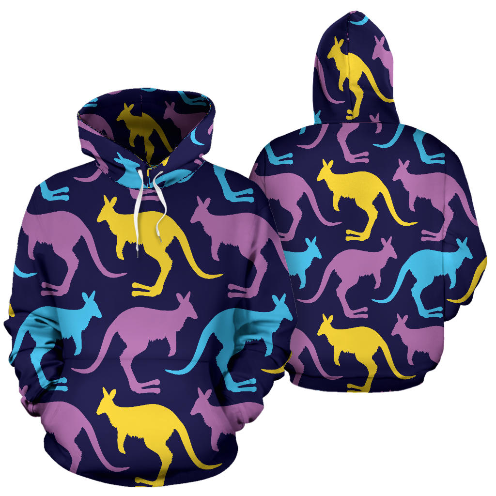 Kangaroos Pattern Print Design 02 Pullover Hoodie